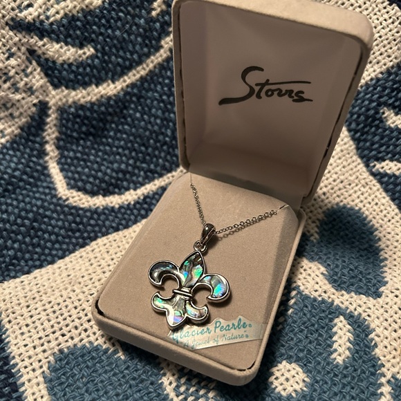 Jewelry - Fleur De Lys Paua Shell Pendant